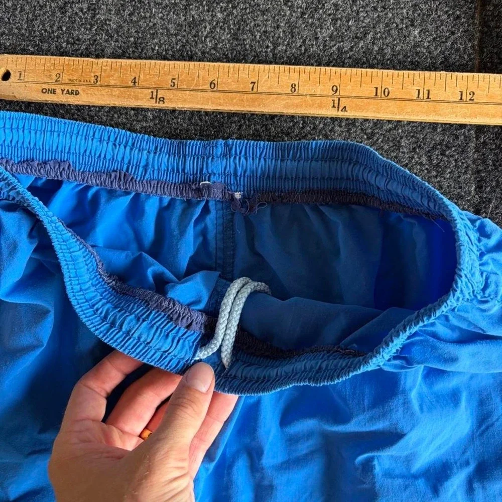 Original Watermen Hollywood Beach Patrol Junior Lifeguard Blue Swim Trunks Men M